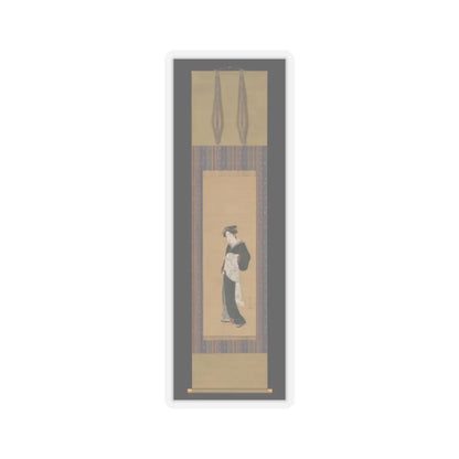 Katsukawa Shunshō 勝川春章 - Woman in a Black Kimono - 1783–89 v2 - STICKER Vinyl Kiss-Cut Decal