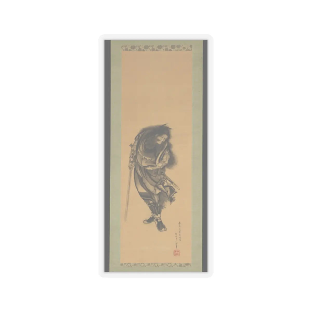 Katsushika Hokusai - Black Shōki, the Demon Queller - 1849 v1 - STICKER Vinyl Kiss-Cut Decal
