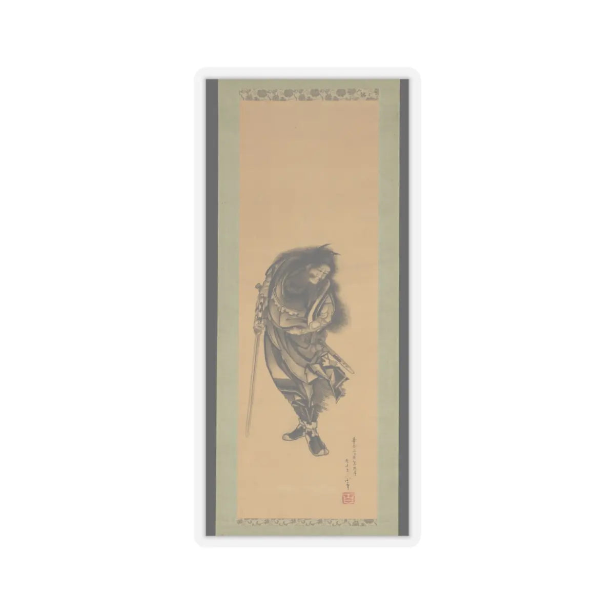 Katsushika Hokusai - Black Shōki, the Demon Queller - 1849 v1 - STICKER Vinyl Kiss-Cut Decal