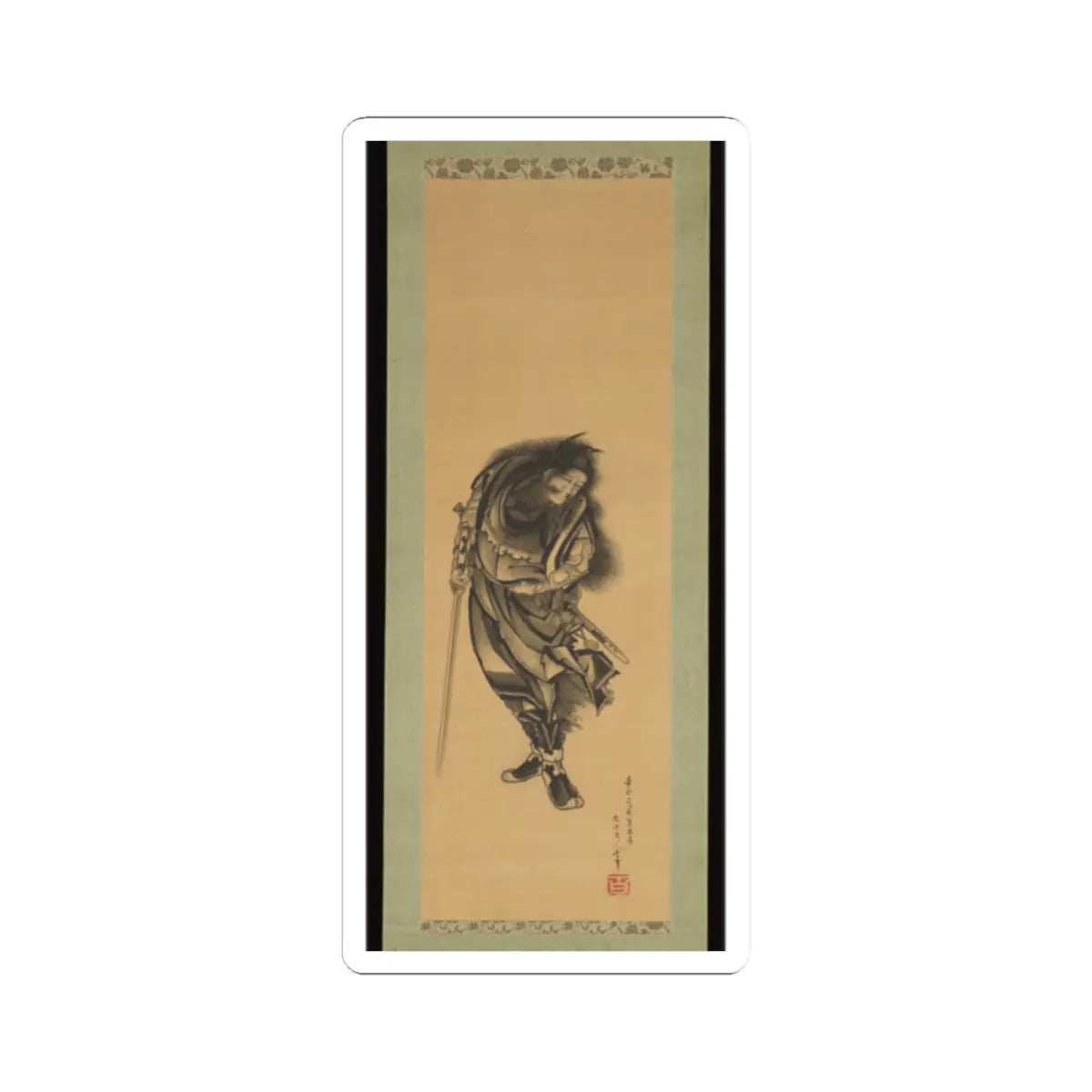 Katsushika Hokusai - Black Shōki, the Demon Queller - 1849 v1 - STICKER Vinyl Kiss-Cut Decal