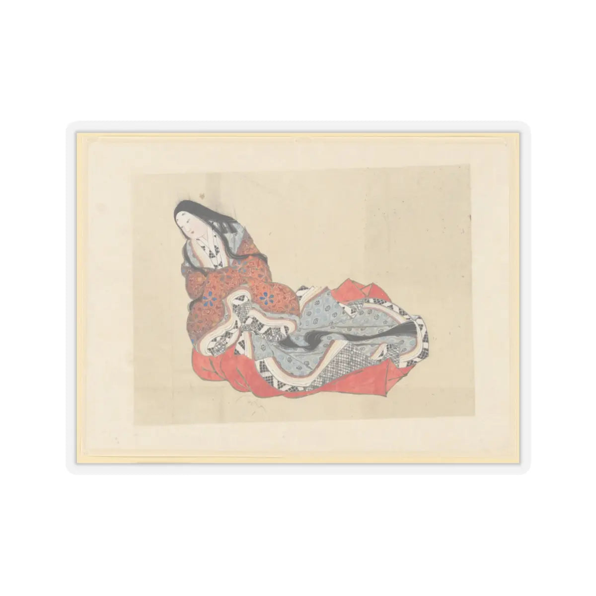 Katsushika Hokusai - Court Lady - 18th–19th century - STICKER Vinyl Kiss-Cut Decal