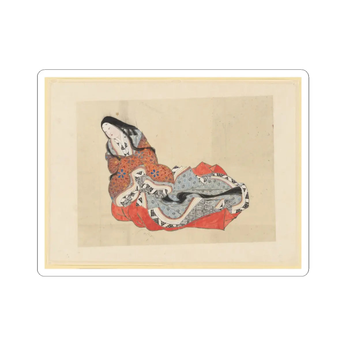 Katsushika Hokusai - Court Lady - 18th–19th century - STICKER Vinyl Kiss-Cut Decal