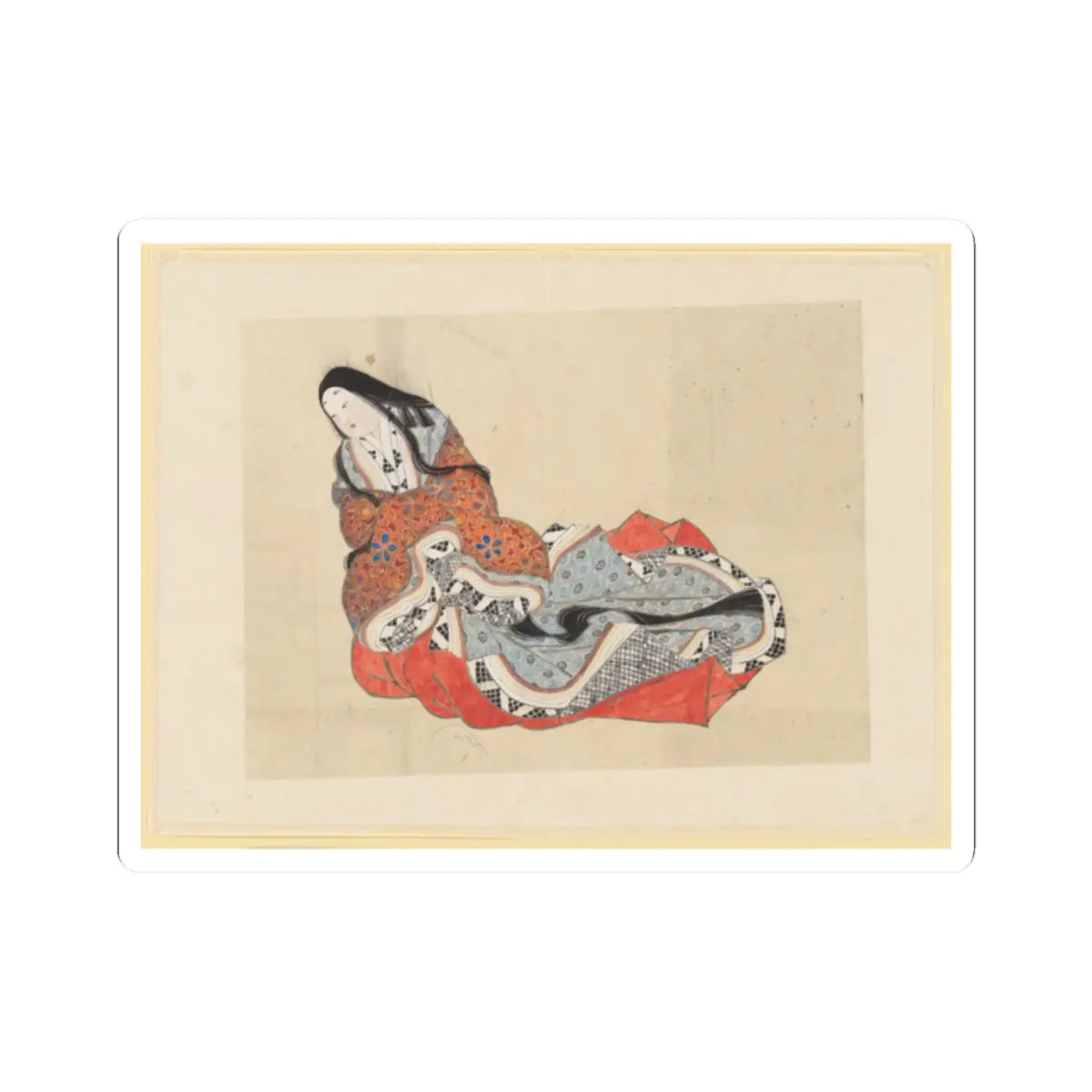 Katsushika Hokusai - Court Lady - 18th–19th century - STICKER Vinyl Kiss-Cut Decal