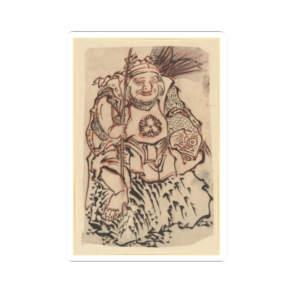Katsushika Hokusai - Ebisu (God of Luck, Protector of Merchants) - 18th–19th century - STICKER Vinyl Kiss-Cut Decal