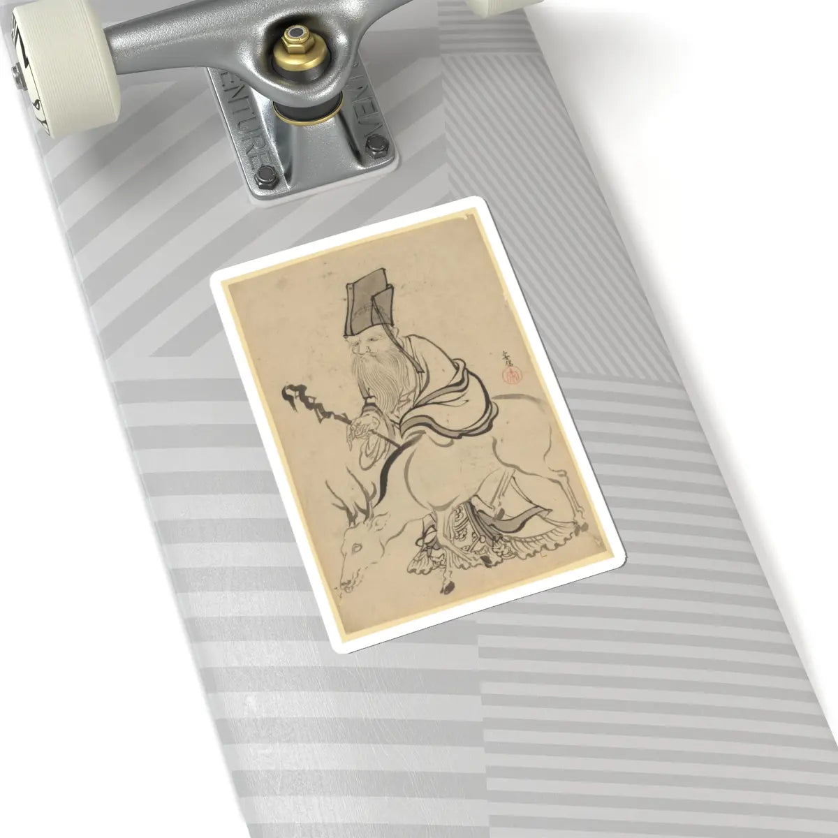 Katsushika Hokusai - Juro (God of Luck) - 18th–19th century - STICKER Vinyl Kiss-Cut Decal