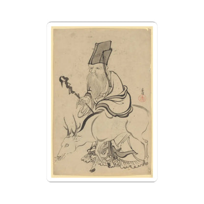 Katsushika Hokusai - Juro (God of Luck) - 18th–19th century - STICKER Vinyl Kiss-Cut Decal