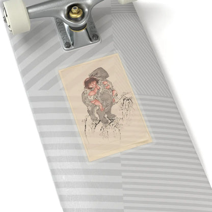 Katsushika Hokusai - Sakata Kintoki Riding on Bear's Back - 18th–19th century - STICKER Vinyl Kiss-Cut Decal