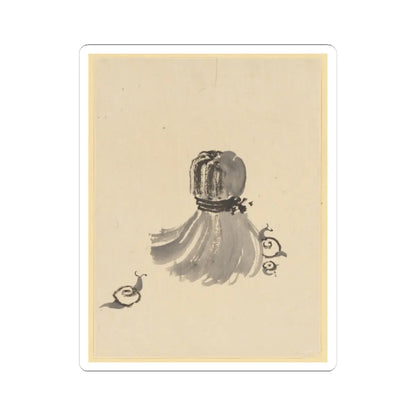Katsushika Hokusai - Snails and Tawashi Scrubber - 18th–19th century - STICKER Vinyl Kiss-Cut Decal