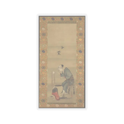 Katsushika Hokusai - Woman Spinning Silk - dated 1790 v1 - STICKER Vinyl Kiss-Cut Decal