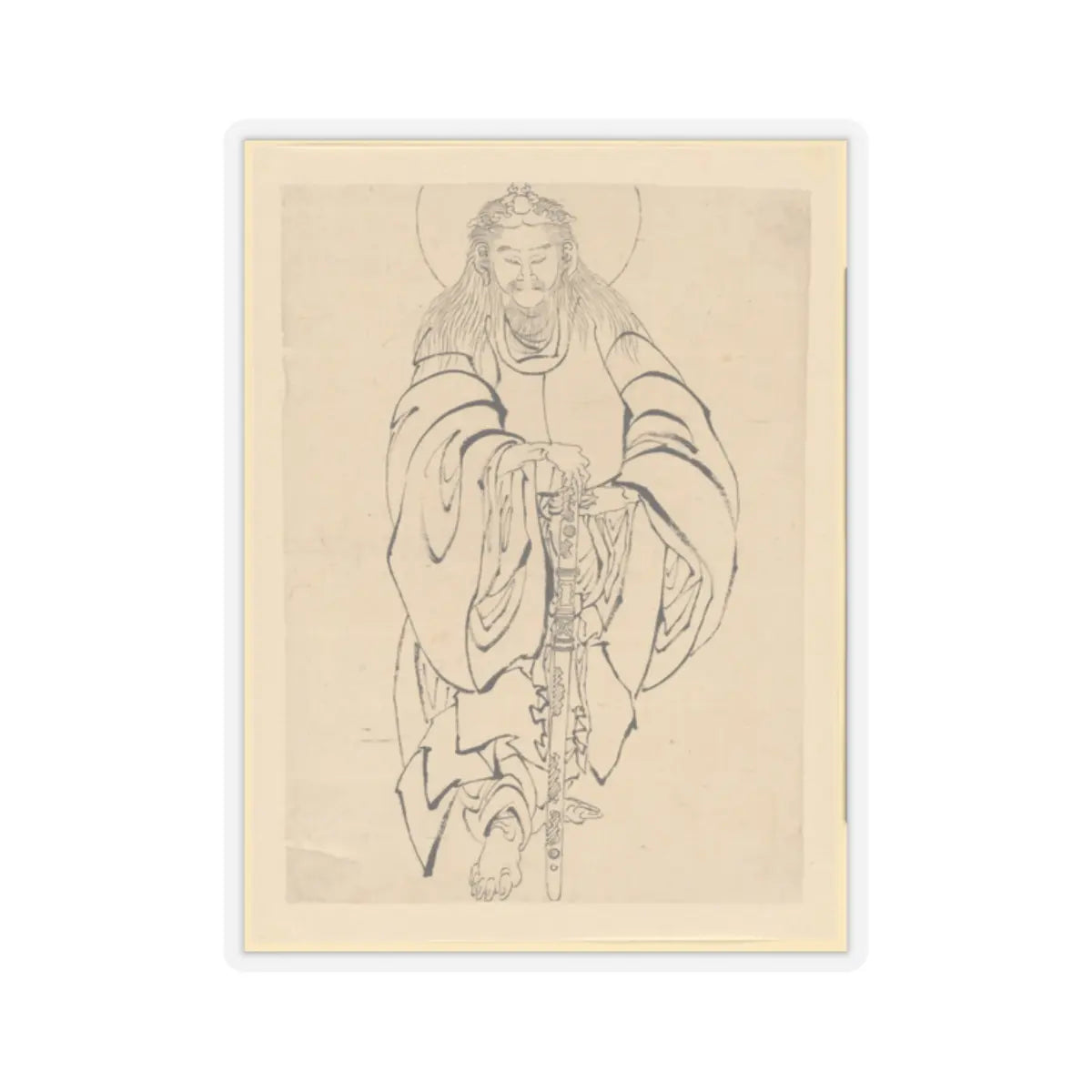Katsushika Hokusai - Yamato Takeru no Mikoto - 18th–19th century - STICKER Vinyl Kiss-Cut Decal