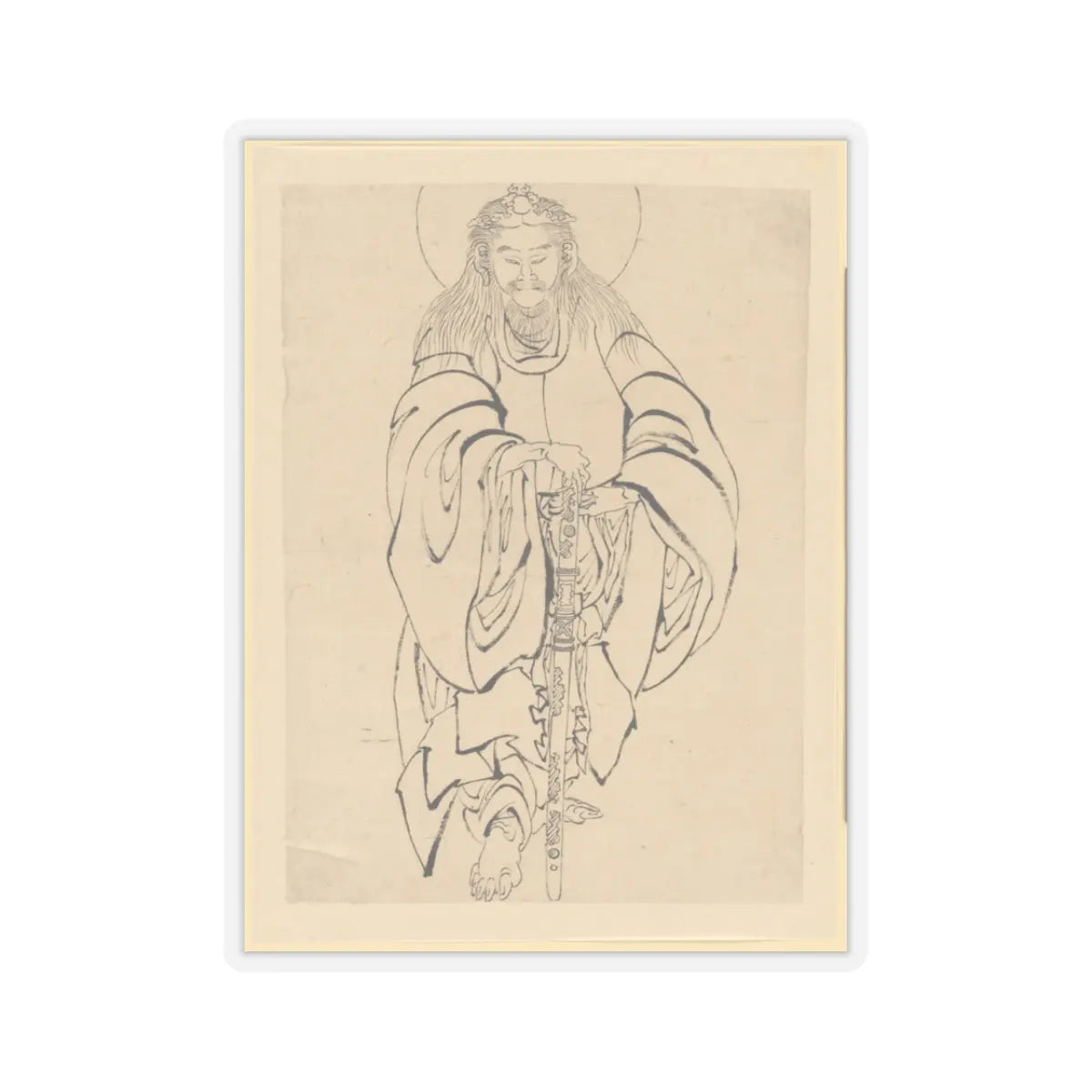 Katsushika Hokusai - Yamato Takeru no Mikoto - 18th–19th century - STICKER Vinyl Kiss-Cut Decal