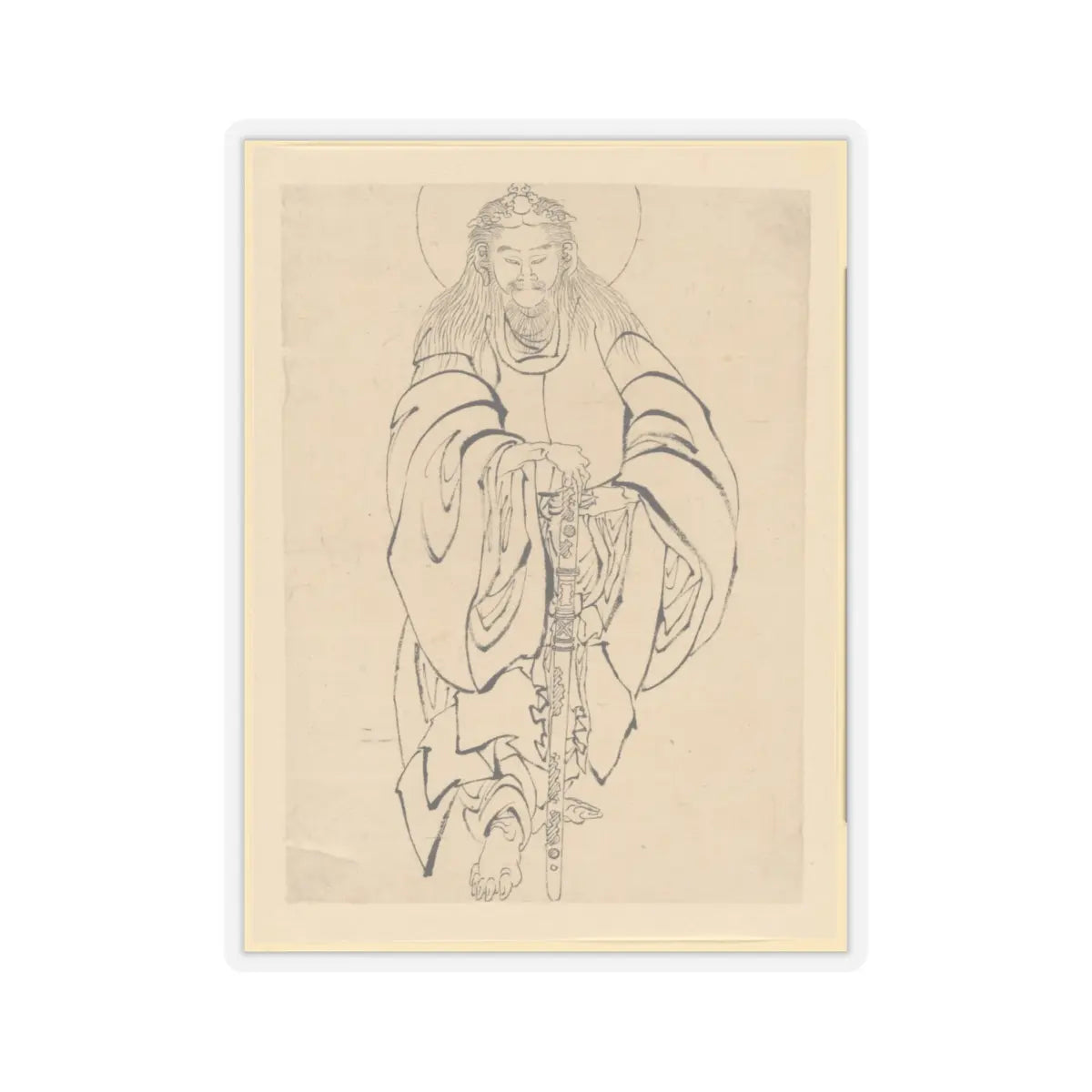 Katsushika Hokusai - Yamato Takeru no Mikoto - 18th–19th century - STICKER Vinyl Kiss-Cut Decal
