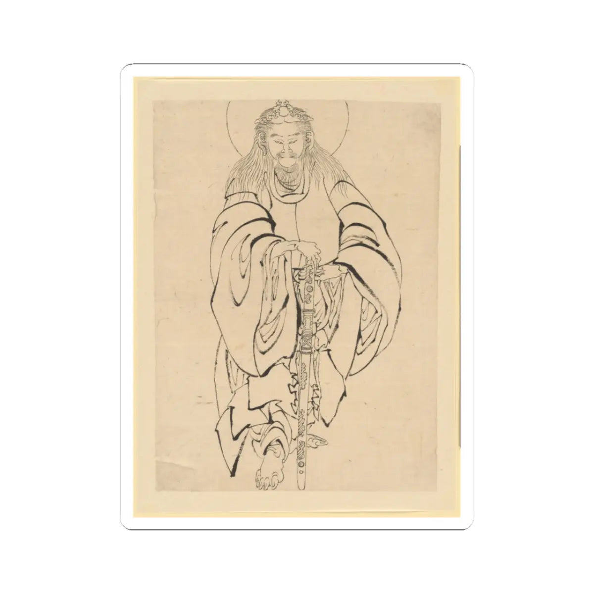 Katsushika Hokusai - Yamato Takeru no Mikoto - 18th–19th century - STICKER Vinyl Kiss-Cut Decal