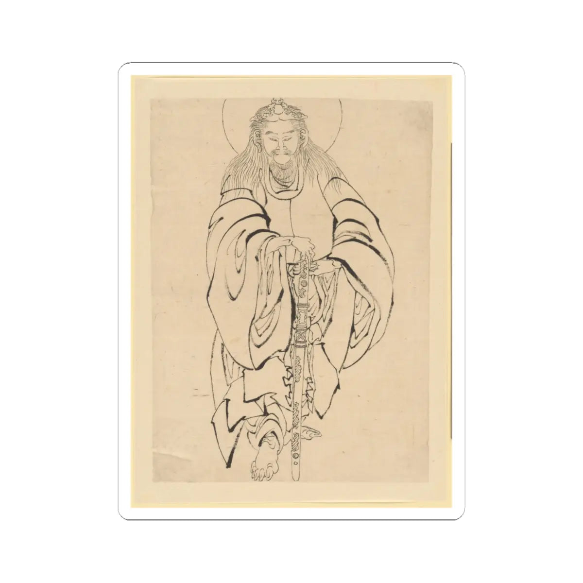 Katsushika Hokusai - Yamato Takeru no Mikoto - 18th–19th century - STICKER Vinyl Kiss-Cut Decal