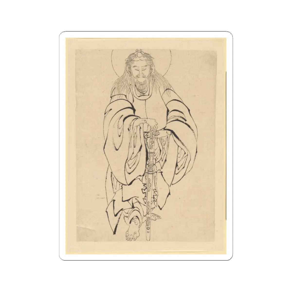 Katsushika Hokusai - Yamato Takeru no Mikoto - 18th–19th century - STICKER Vinyl Kiss-Cut Decal