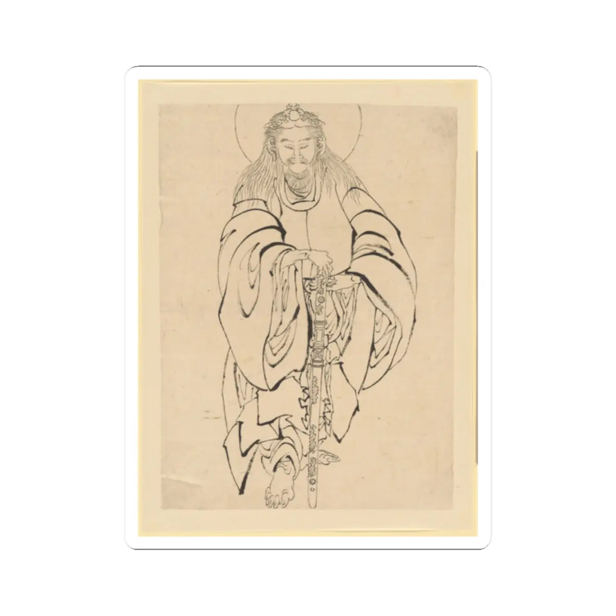 Katsushika Hokusai - Yamato Takeru no Mikoto - 18th–19th century - STICKER Vinyl Kiss-Cut Decal