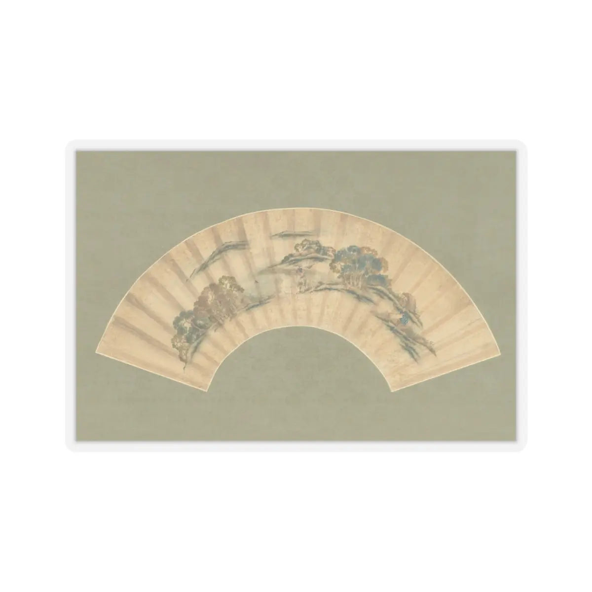 Katsushika Isai - Spring Farming Scene - unknown v1 - STICKER Vinyl Kiss-Cut Decal