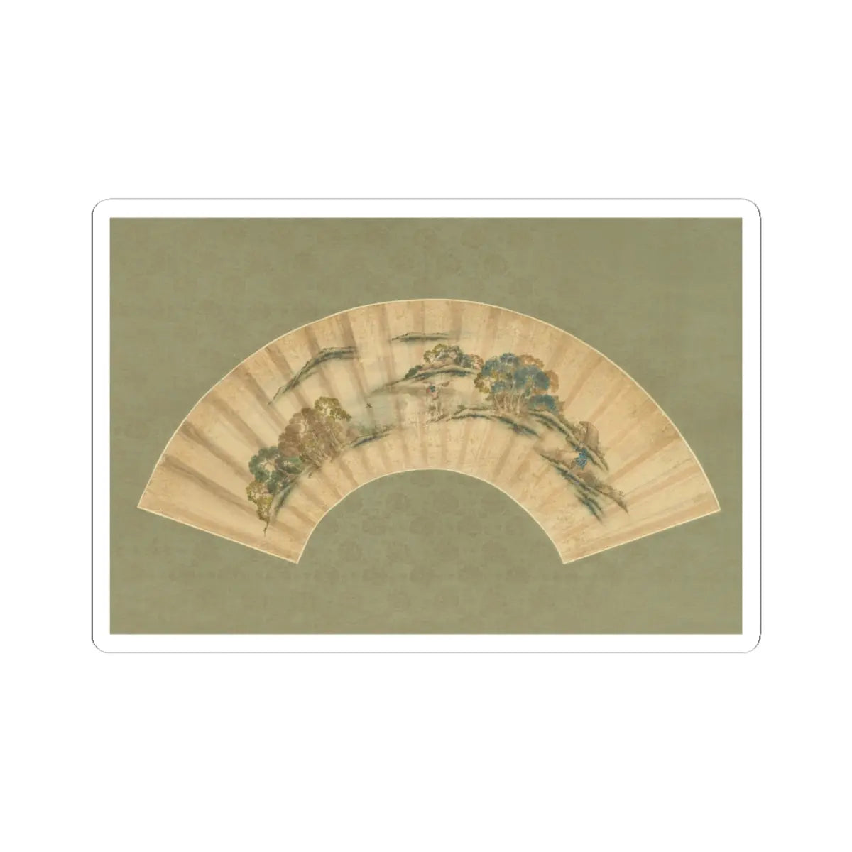 Katsushika Isai - Spring Farming Scene - unknown v1 - STICKER Vinyl Kiss-Cut Decal