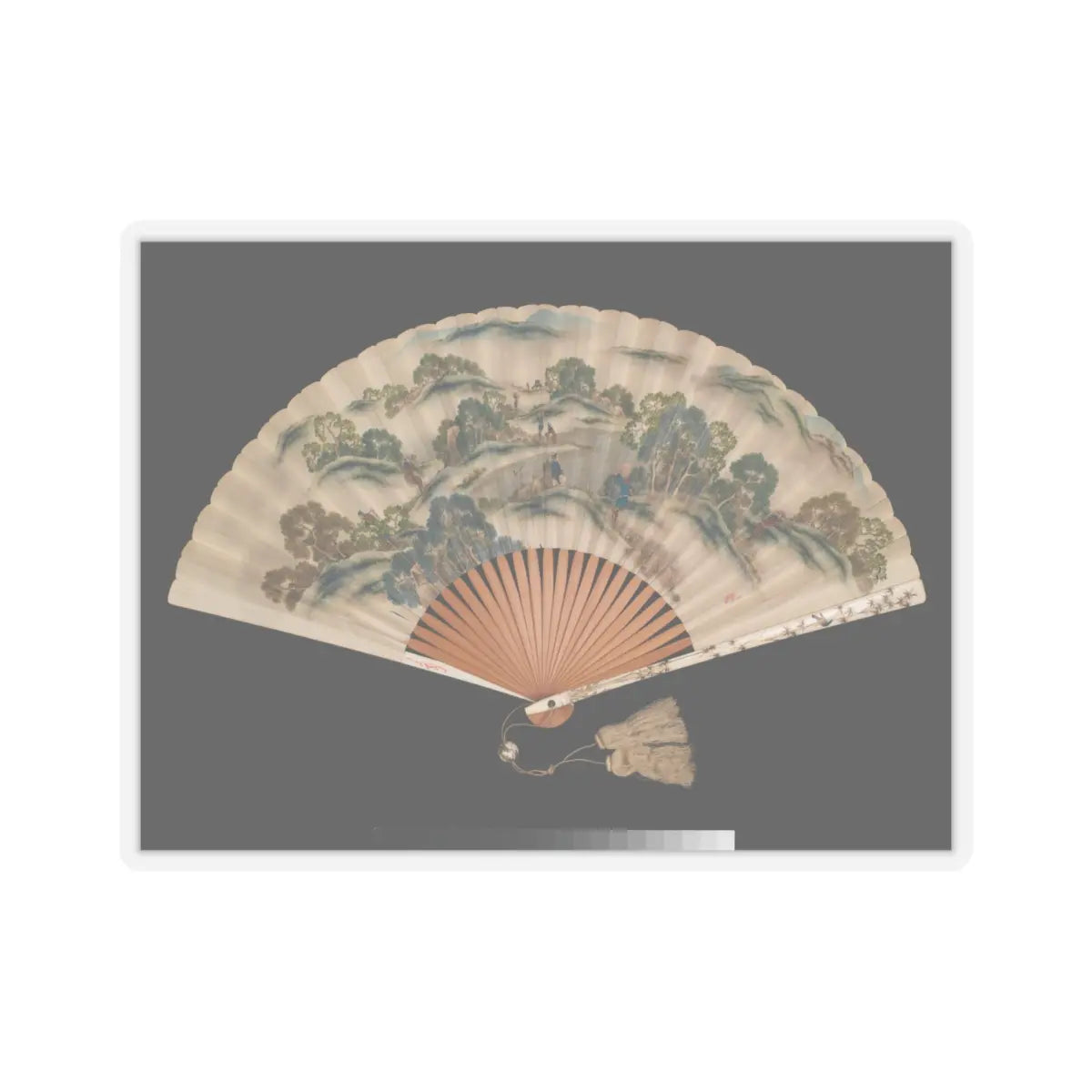 Katsushika Isai - Winter Farming Scene; (verso) Autumn Farming Scene - unknown v1 - STICKER Vinyl Kiss-Cut Decal