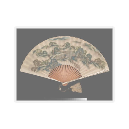 Katsushika Isai - Winter Farming Scene; (verso) Autumn Farming Scene - unknown v1 - STICKER Vinyl Kiss-Cut Decal