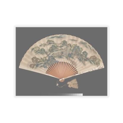 Katsushika Isai - Winter Farming Scene; (verso) Autumn Farming Scene - unknown v1 - STICKER Vinyl Kiss-Cut Decal