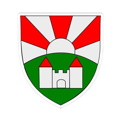 Katzelsdorf Lower Austria CoA (Austria) (Coat of Arms) STICKER Vinyl Kiss-Cut Decal 4 Inch White - The Sticker Space