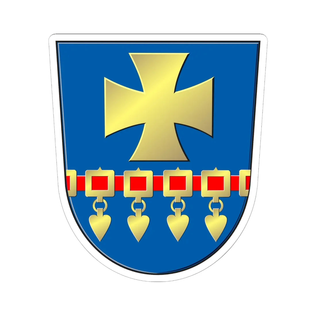 Kauhava.vaakuna.2009 (Finland) (Coat of Arms) STICKER Vinyl Kiss-Cut Decal 6 Inch White - The Sticker Space