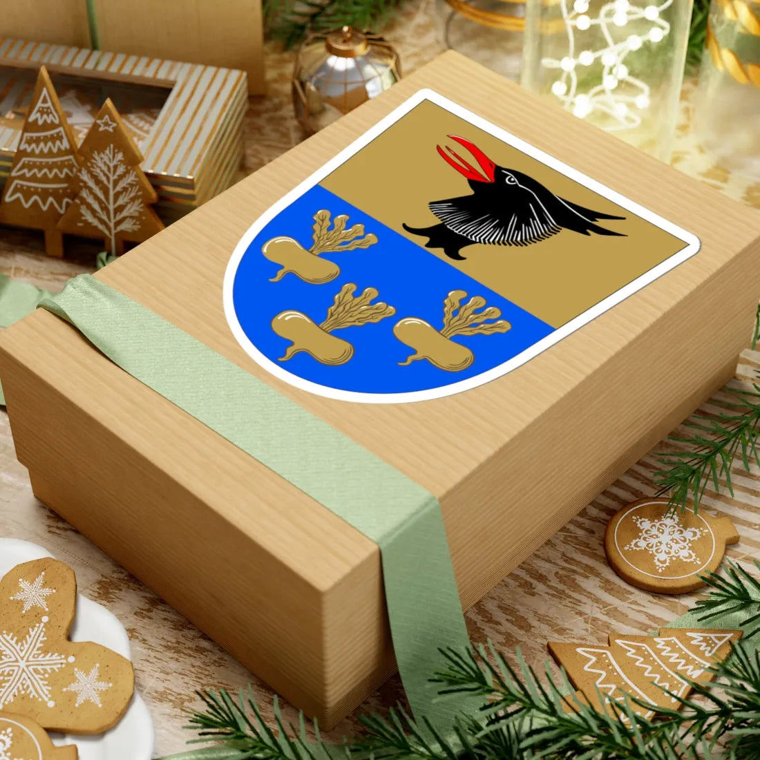 Kauvatsa.vaakuna (Finland) (Coat of Arms) STICKER Vinyl Kiss-Cut Decal - The Sticker Space
