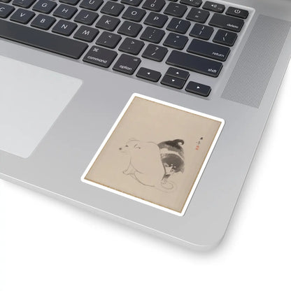 Kawabata Gyokushō - A Pair of Puppies - ca. 1887–92 - STICKER Vinyl Kiss-Cut Decal