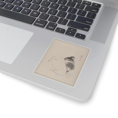Kawabata Gyokushō - A Pair of Puppies - ca. 1887–92 - STICKER Vinyl Kiss-Cut Decal
