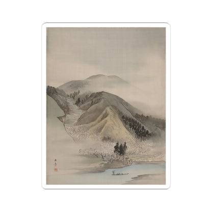 Kawabata Gyokushō - Blossoms by a River - ca. 1887–92 - STICKER Vinyl Kiss-Cut Decal
