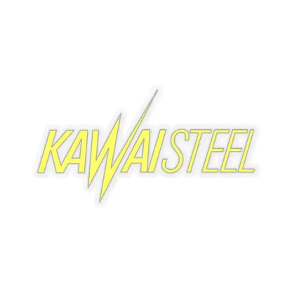 Kawai Steel (yellow) (Logo) STICKER Vinyl Kiss-Cut Decal 4 Inch Transparent - The Sticker Space