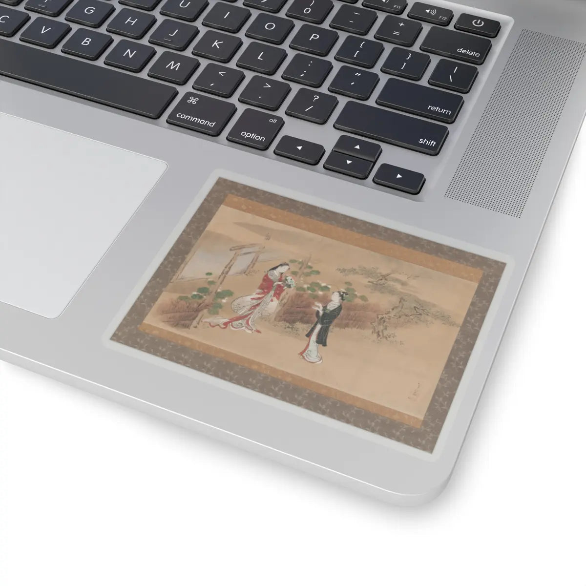 Kawamata Tsunemasa - Evening Faces chapter from The Tale of Genji (Genji monogatari) - 18th century v1 - STICKER Vinyl Kiss-Cut Decal