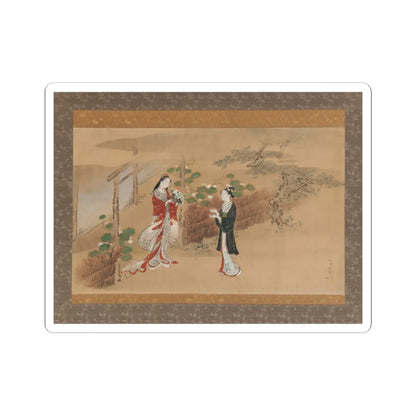 Kawamata Tsunemasa - Evening Faces chapter from The Tale of Genji (Genji monogatari) - 18th century v1 - STICKER Vinyl Kiss-Cut Decal