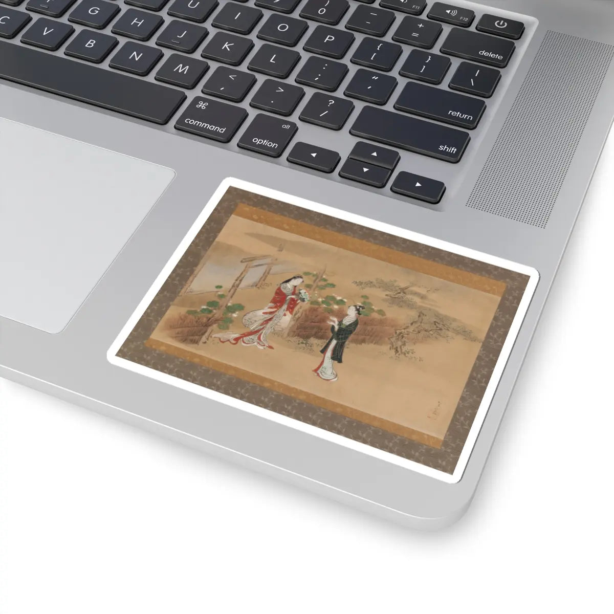 Kawamata Tsunemasa - Evening Faces chapter from The Tale of Genji (Genji monogatari) - 18th century v1 - STICKER Vinyl Kiss-Cut Decal