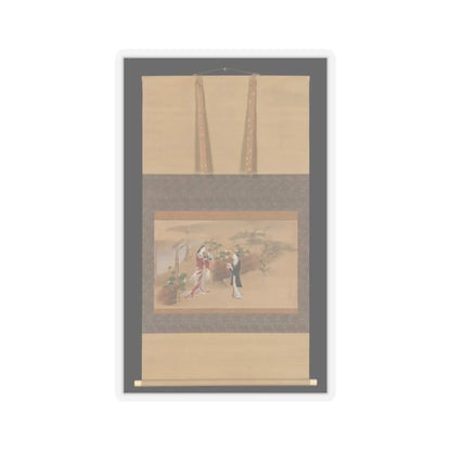 Kawamata Tsunemasa - Evening Faces chapter from The Tale of Genji (Genji monogatari) - 18th century v2 - STICKER Vinyl Kiss-Cut Decal