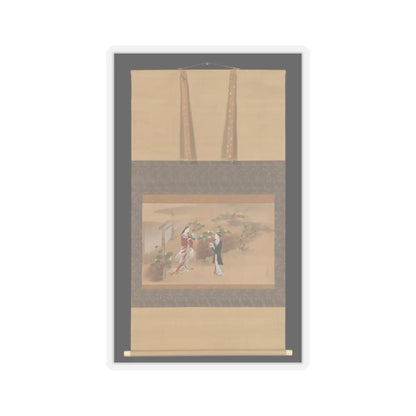 Kawamata Tsunemasa - Evening Faces chapter from The Tale of Genji (Genji monogatari) - 18th century v2 - STICKER Vinyl Kiss-Cut Decal