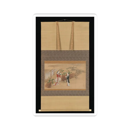 Kawamata Tsunemasa - Evening Faces chapter from The Tale of Genji (Genji monogatari) - 18th century v2 - STICKER Vinyl Kiss-Cut Decal