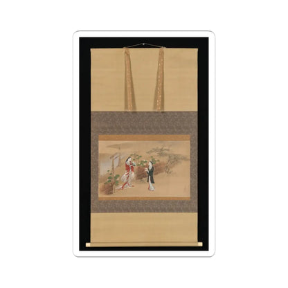Kawamata Tsunemasa - Evening Faces chapter from The Tale of Genji (Genji monogatari) - 18th century v2 - STICKER Vinyl Kiss-Cut Decal