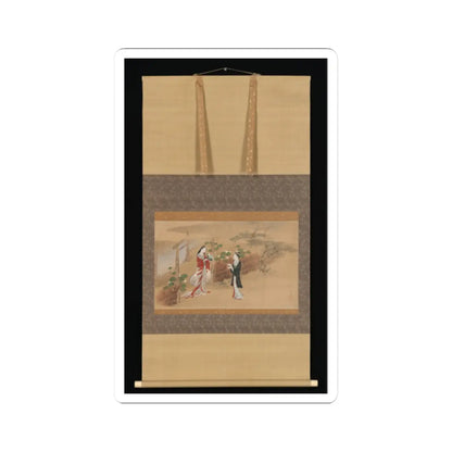 Kawamata Tsunemasa - Evening Faces chapter from The Tale of Genji (Genji monogatari) - 18th century v2 - STICKER Vinyl Kiss-Cut Decal