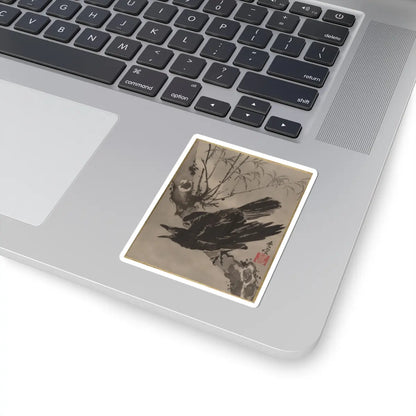 Kawanabe Kyōsai 河鍋暁斎 - Crow on a Branch - ca. 1887 - STICKER Vinyl Kiss-Cut Decal