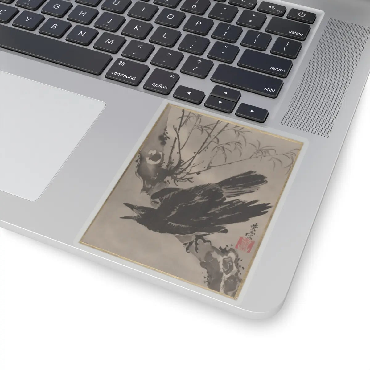Kawanabe Kyōsai 河鍋暁斎 - Crow on a Branch - ca. 1887 - STICKER Vinyl Kiss-Cut Decal