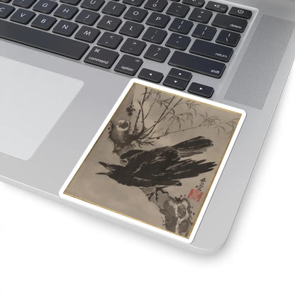 Kawanabe Kyōsai 河鍋暁斎 - Crow on a Branch - ca. 1887 - STICKER Vinyl Kiss-Cut Decal