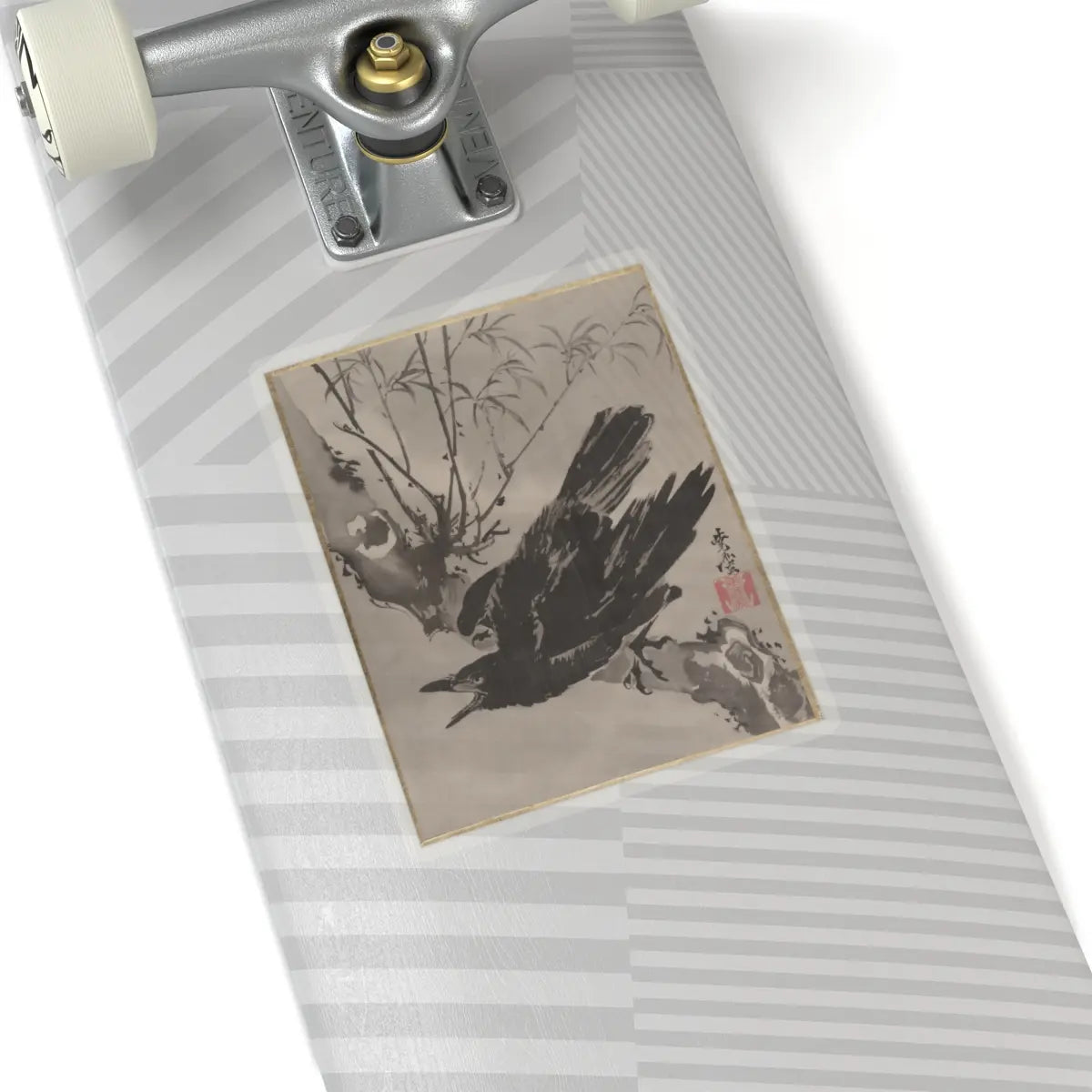Kawanabe Kyōsai 河鍋暁斎 - Crow on a Branch - ca. 1887 - STICKER Vinyl Kiss-Cut Decal