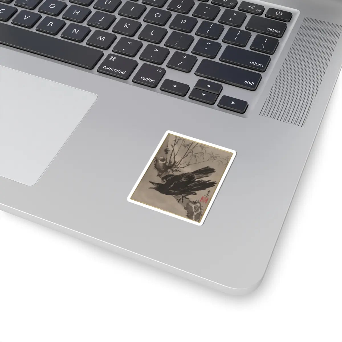 Kawanabe Kyōsai 河鍋暁斎 - Crow on a Branch - ca. 1887 - STICKER Vinyl Kiss-Cut Decal