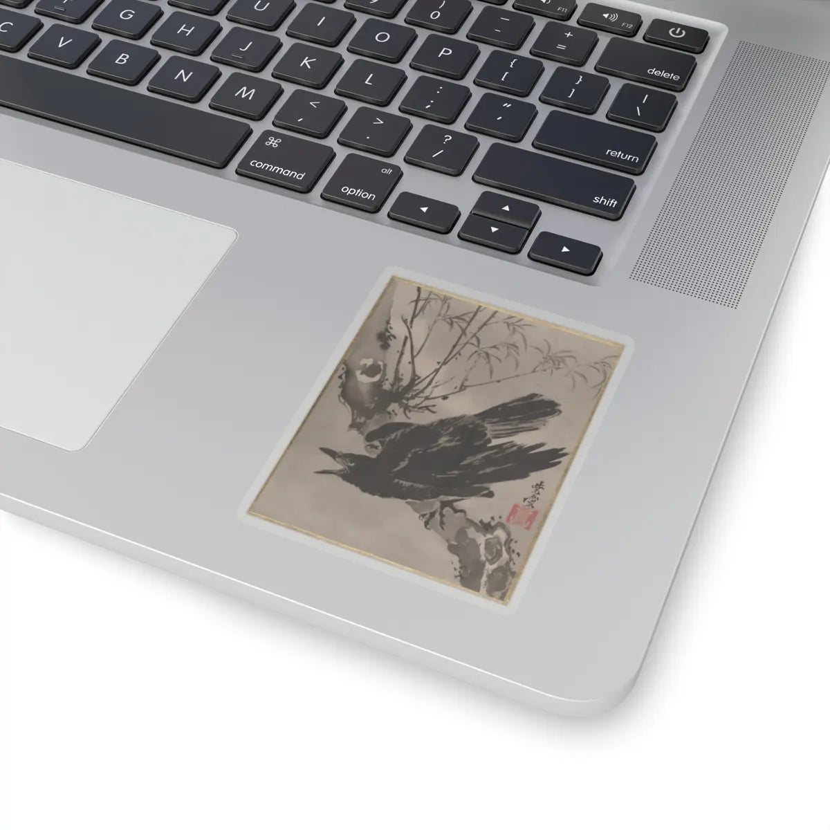Kawanabe Kyōsai 河鍋暁斎 - Crow on a Branch - ca. 1887 - STICKER Vinyl Kiss-Cut Decal