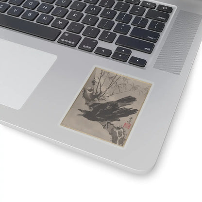 Kawanabe Kyōsai 河鍋暁斎 - Crow on a Branch - ca. 1887 - STICKER Vinyl Kiss-Cut Decal
