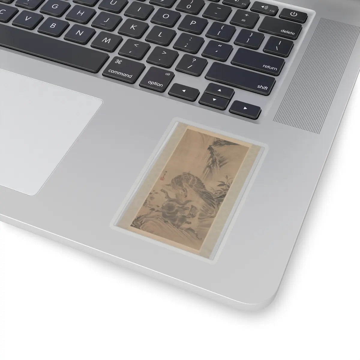 Kawanabe Kyōsai 河鍋暁斎 - Eagle Attacking a Mountain Lion - 1885 v1 - STICKER Vinyl Kiss-Cut Decal