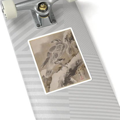 Kawanabe Kyōsai 河鍋暁斎 - Eagle Holding Small Bird - ca. 1887 - STICKER Vinyl Kiss-Cut Decal