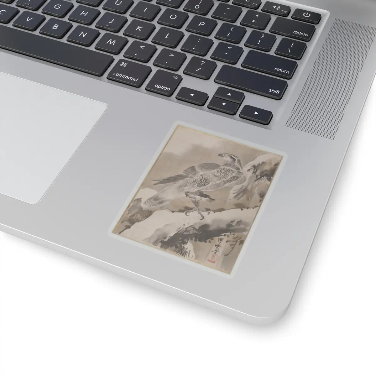 Kawanabe Kyōsai 河鍋暁斎 - Eagle Holding Small Bird - ca. 1887 - STICKER Vinyl Kiss-Cut Decal